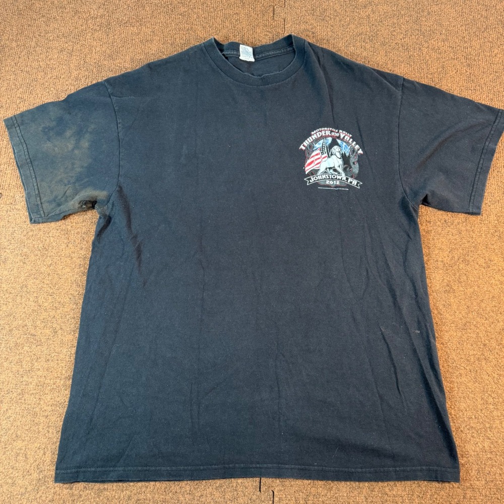 Delta Thunder in the Valley Motorcycle Rally Shirt Mens XL Johnstown PA 2012